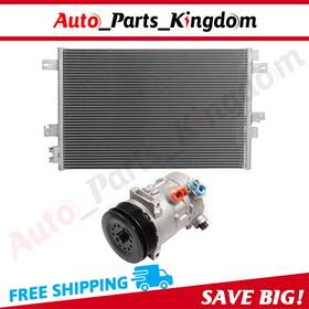 12973299 Auto Parts Kingdom Ac Condenser And Compressor Cooling Kit For 08-14 Chrysler 200 Dodge Avenger 2.4l