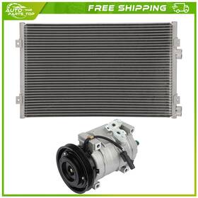 Auto Parts Top A838780top Aluminum Compressor And Ac Condenser Cooling Kit For 01-09 Chrysler Pt Cruiser