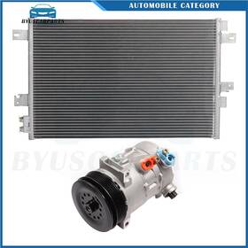 12874949 Byuscarparts For 11-14 Chrysler 200 08-14 Dodge Avenger Ac Condenser And Compressor Cooling Kit