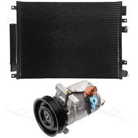 11853083 Cheermotiveup Ac Condenser And A/c Compressor Cooling Kit For 05-06 Chrysler 300 Dodge Magnum
