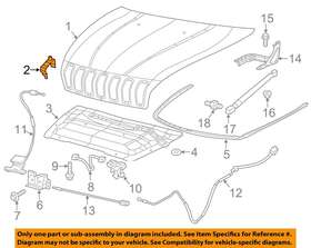 Chrysler Oem 68227533ab Jeep 14-18 Cherokee Radiator Support-adjuster Left