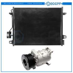 Eccpp E838880cp Ac Condenser And Compressor Cooling Kit For 2008-2010 Chrysler Town Country