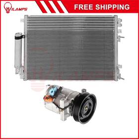 Hilamps 13275326 For 05-06 Chrysler 300 2006 Dodge Charger Ac Condenser And Compressor Cooling Kit