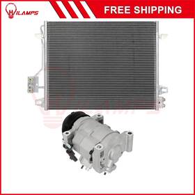Hilamps 13275331 For 2008-2010 Chrysler Town And Country Ac Condenser Compressor Cooling Kit