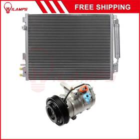 Hilamps 13275336 For 06-08 Chrysler 300 0dodge Magnum Ac Condenser And Compressor Cooling Kit