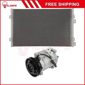 Hilamps 13275389 For 2001-2009 Chrysler Pt Cruiser 2.4l Ac Condenser And Compressor Cooling Kit