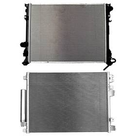 Hilamps 13527036 Ac Condenser Cooling Kit And Aluminum Radiator For 2007-2009 Chrysler 300 5.7l V8
