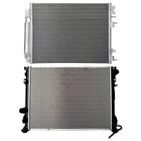 Hilamps 13527102 Ac Condenser Cooling Kit And Aluminum Radiator For 2009-2010 Chrysler 300 2.7l
