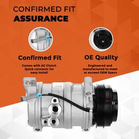 Kli21227ac Klimoto A/c Compressor Compatible With 03-03 Chrysler Pt Cruiser
