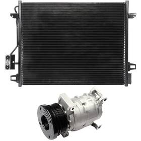 13022231 Newmotor Ac Condenser And Compressor Cooling Kit For 2008-2010 Chrysler Town Country