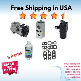 Kt-3877 Universal Air Conditioner Compressor And Valve A/c Fit Chrysler Lebaron 1991-1992 Dodge Spirit