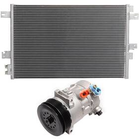 Wellstorehere 12910131 Ac Condenser And Compressor Cooling Kit For 2007-2010 Chrysler Sebring 2.4l 2360cc