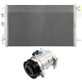 Youthighparts 13094836 Condenser And Ac Compressor Cooling Kit For 05 Dodge Caravan Chrysler Voyager 3.3l