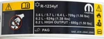 Genuine Mopar Air Conditioning System Label 68420855AB. Fixed Price $8.64.