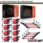8X Red Square Ignition Coil & Spark Plug Wire Kits For Chevy Silverado. Fixed Price $143.99.
