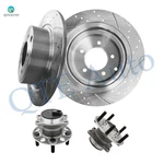 Rear 302 Drilled Slotted Brake Disc Rotors-wheel Hub 2011-2014 Chrysler 200. Fixed Price $150.09.