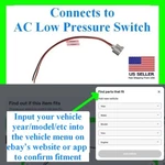 Fits Jeep Dodge Ac Low Pressure Switch Connector Plug Pigtail Wiring Harness. Fixed Price $19.99.