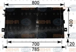 Hella 8FC351036-731 Condenser Air Conditioner For Chrysler Voyager, Dodge 2.5TD. Fixed Price $126.16.