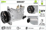 Valeo 699357 Compressor, Air Conditioning For Audi, (faw), Proton, Seat, Skoda,. Fixed Price $242.08.