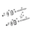 Genuine Mopar Camshaft Phaser Exhaust Left 68026747AA. Fixed Price $34.67.